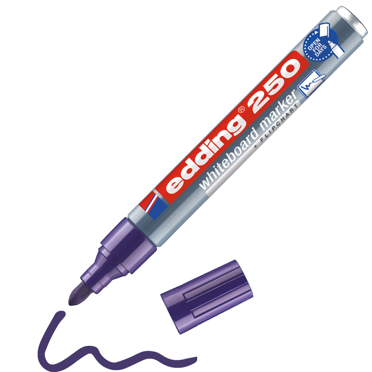 edding 250 Whiteboardmarker violett, Rundspitze 1,5-3 mm (Art.-Nr.: 4-250008)