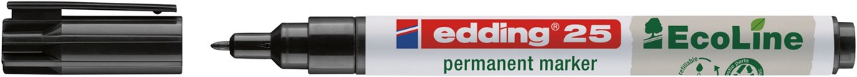 edding 25 EcoLine Permanentmarker schwarz, Rundspitze 1 mm (Art.-Nr.: 4-25001)