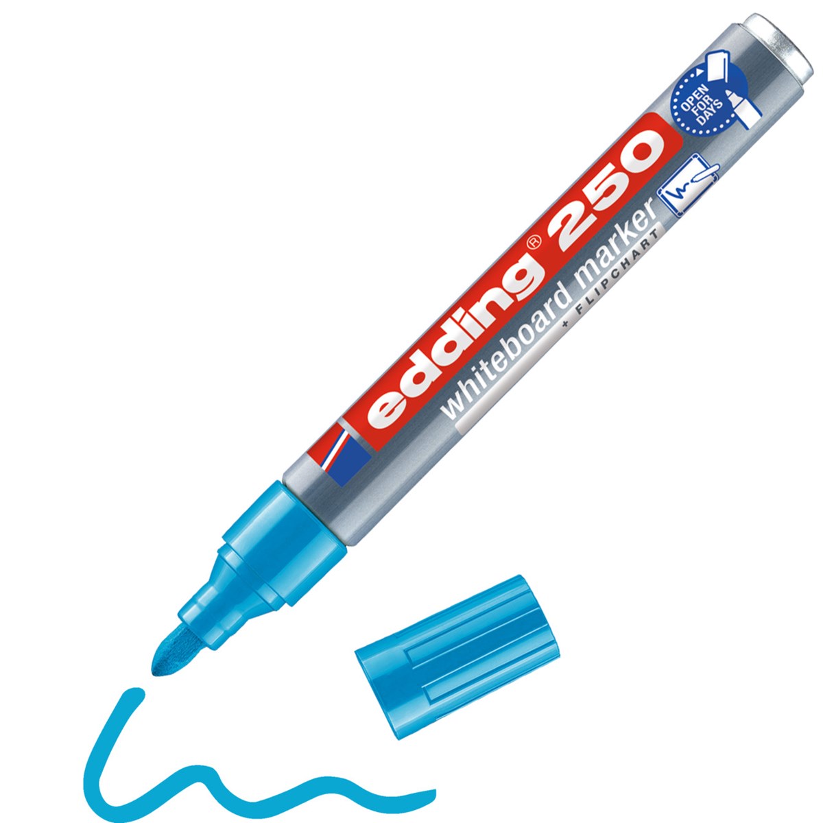edding 250 Whiteboardmarker hellblau, Rundspitze 1,5-3 mm (Art.-Nr.: 4-250010)