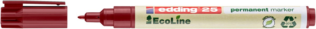 edding 25 EcoLine Permanentmarker rot, Rundspitze 1 mm (Art.-Nr.: 4-25002)