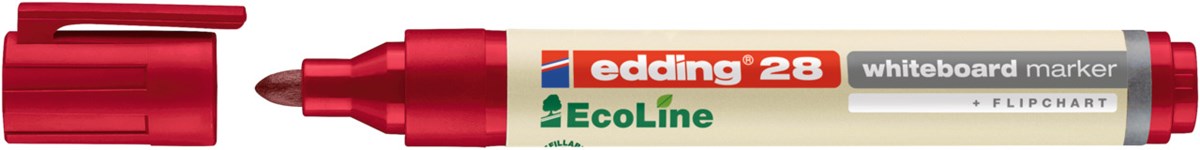 edding 28 EcoLine Whiteboardmarker rot, Rundspitze 1,5-3 mm (Art.-Nr.: 4-28002)