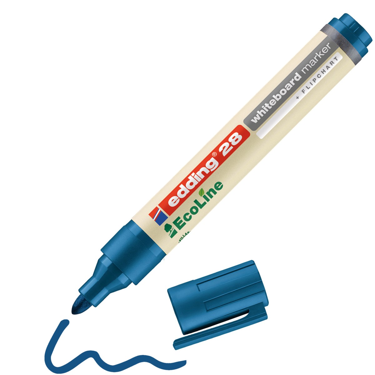 edding 28 EcoLine Whiteboardmarker blau, Rundspitze 1,5-3 mm (Art.-Nr.: 4-28003)