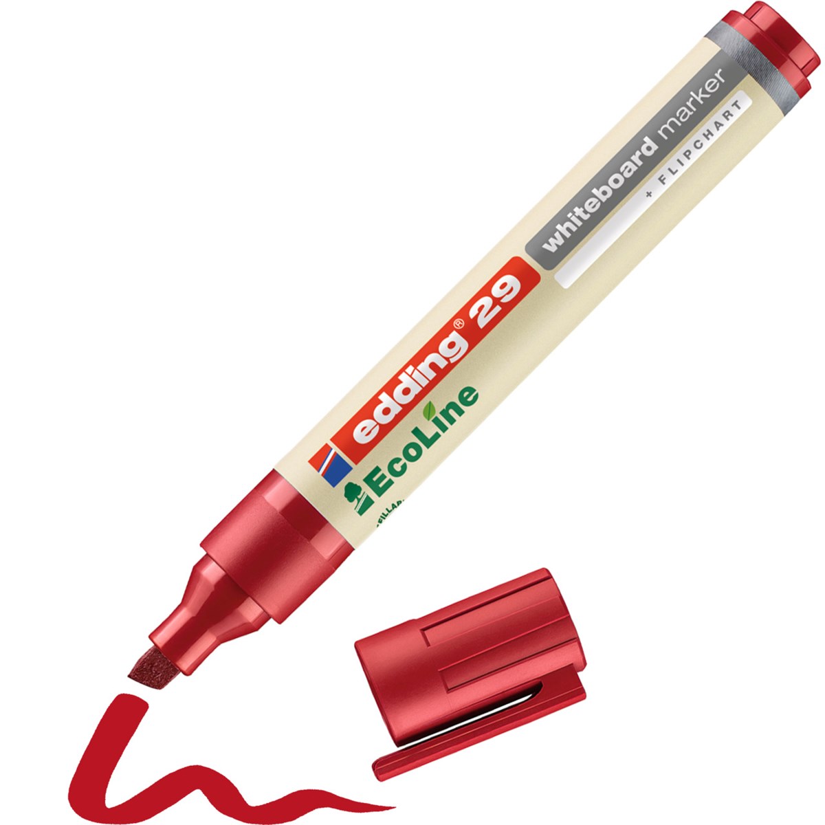 edding 29 EcoLine Whiteboardmarker rot, Keilspitze 1-5 mm (Art.-Nr.: 4-29002)