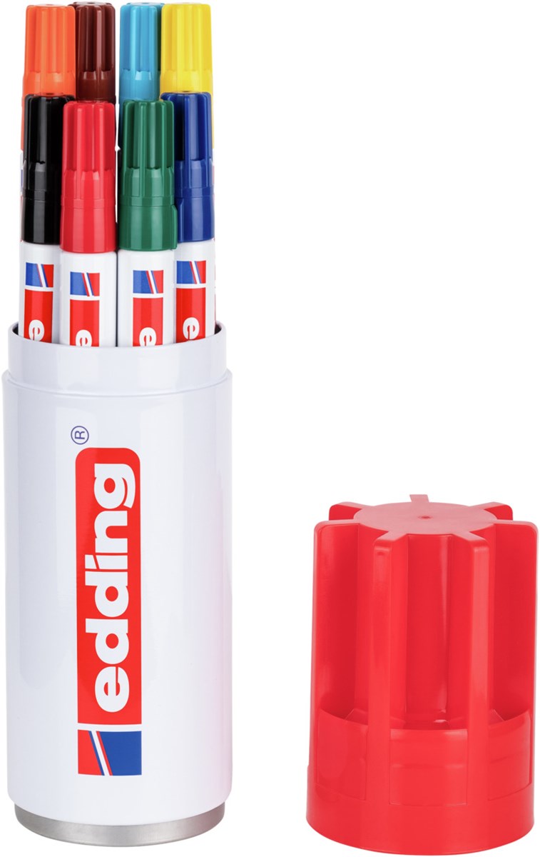 edding 3000 Permanentmarker 8er Set (Dose) sortiert, Rundspitze 1,5-3 mm (Art.-Nr.: 4-3000-8-999)