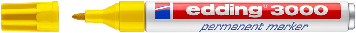 edding 3000 Permanentmarker gelb, Rundspitze 1,5-3 mm (Art.-Nr.: 4-3000005)