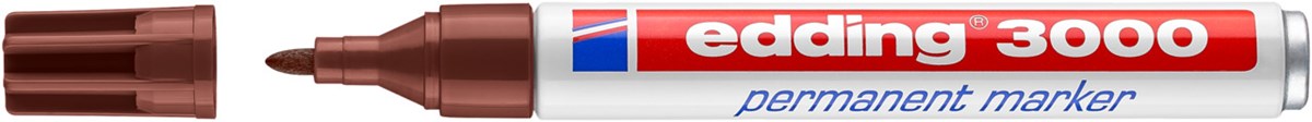 edding 3000 Permanentmarker braun, Rundspitze 1,5-3 mm (Art.-Nr.: 4-3000007)