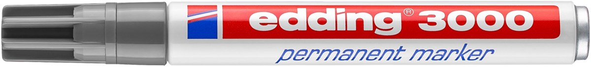 edding 3000 Permanentmarker grau, Rundspitze 1,5-3 mm (Art.-Nr.: 4-3000012)