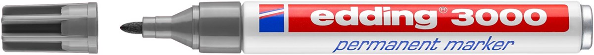edding 3000 Permanentmarker grau, Rundspitze 1,5-3 mm (Art.-Nr.: 4-3000012)