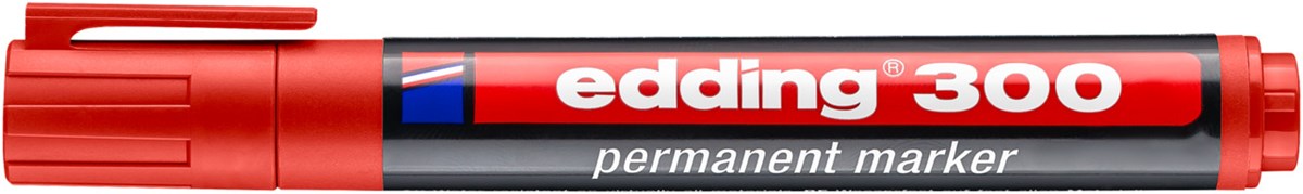 edding 300 Permanentmarker rot, Rundspitze 1,5-3 mm (Art.-Nr.: 4-300002)