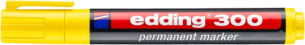 edding 300 Permanentmarker gelb, Rundspitze 1,5-3 mm (Art.-Nr.: 4-300005)