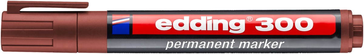edding 300 Permanentmarker braun, Rundspitze 1,5-3 mm (Art.-Nr.: 4-300007)