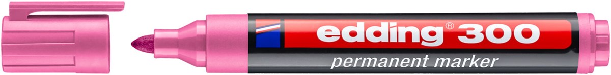 edding 300 Permanentmarker rosa, Rundspitze 1,5-3 mm (Art.-Nr.: 4-300009)