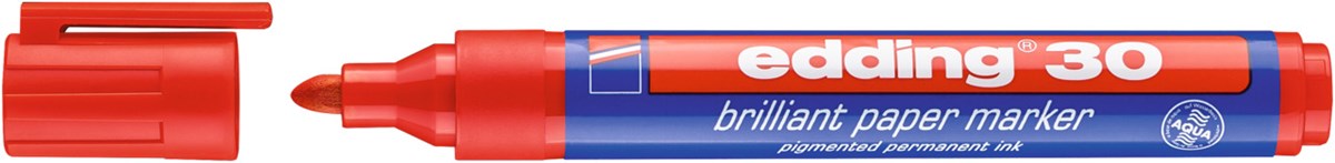 edding 30 Brilliant-Papiermarker rot, Rundspitze 1,5-3 mm (Art.-Nr.: 4-30002)