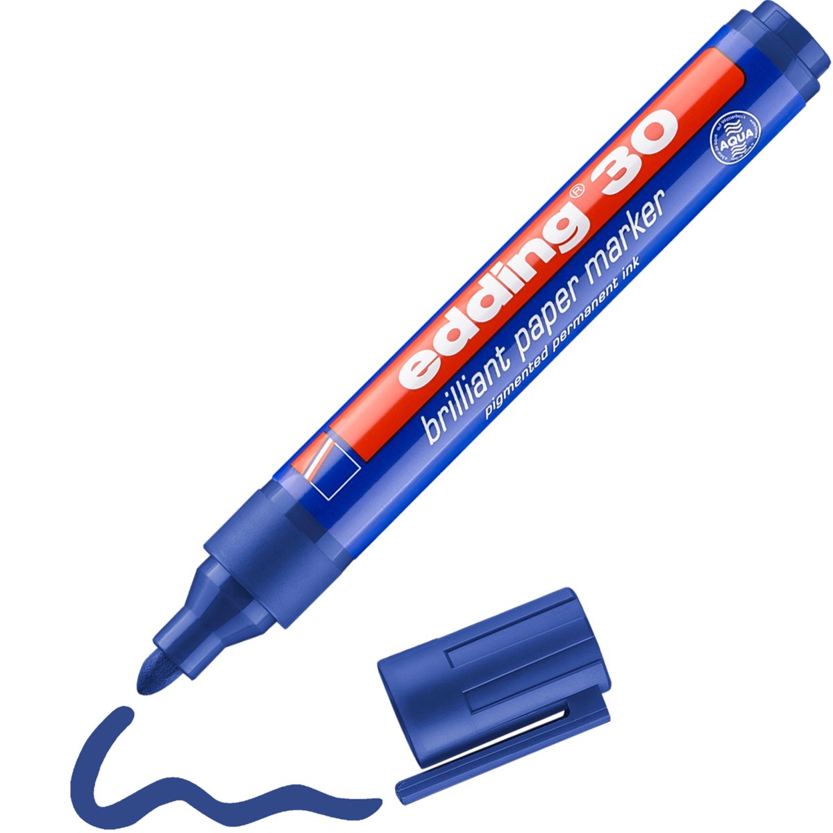 edding 30 Brilliant-Papiermarker blau, Rundspitze 1,5-3 mm (Art.-Nr.: 4-30003)