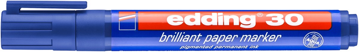 edding 30 Brilliant-Papiermarker blau, Rundspitze 1,5-3 mm (Art.-Nr.: 4-30003)