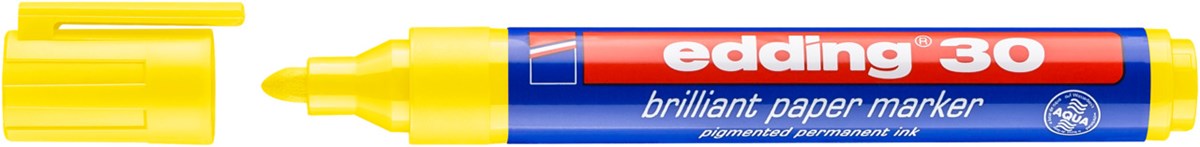 edding 30 Brilliant-Papiermarker gelb, Rundspitze 1,5-3 mm (Art.-Nr.: 4-30005)