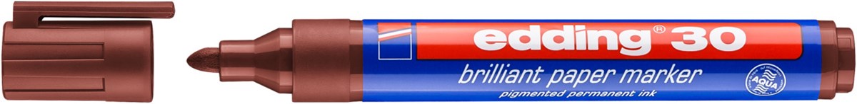 edding 30 Brilliant-Papiermarker braun, Rundspitze 1,5-3 mm (Art.-Nr.: 4-30007)