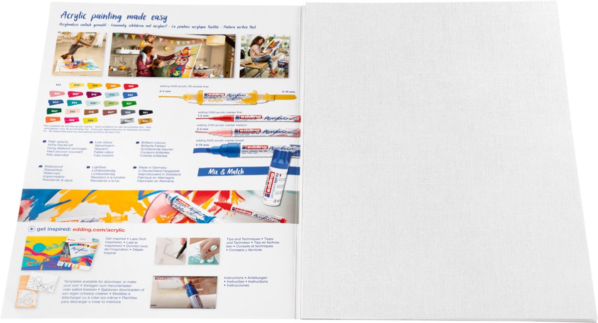 edding 30010 Acryl Malblock A3 10 Blatt weiß (Art.-Nr.: 4-30010-A3)