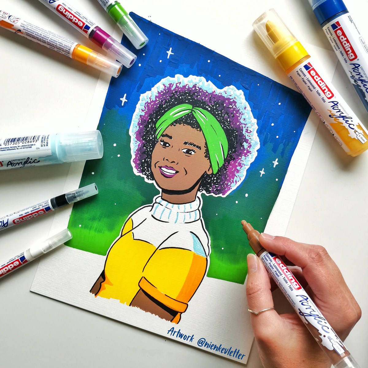 edding 30010 Acryl Malblock A4 10 Blatt weiß (Art.-Nr.: 4-30010-A4)