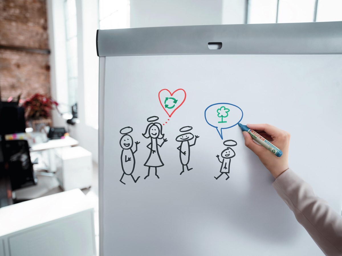 edding 31 EcoLine Flipchartmarker 4er Set sortiert, Rundspitze 1,5-3 mm (Art.-Nr.: 4-31-4)