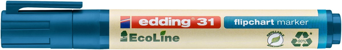 edding 31 EcoLine Flipchartmarker blau, Rundspitze 1,5-3 mm (Art.-Nr.: 4-31003)