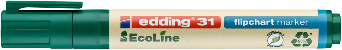 edding 31 EcoLine Flipchartmarker grün, Rundspitze 1,5-3 mm (Art.-Nr.: 4-31004)