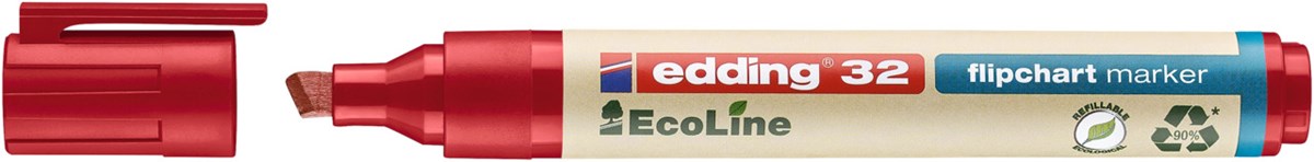 edding 32 EcoLine Flipchartmarker rot, Keilspitze 1-5 mm (Art.-Nr.: 4-32002)