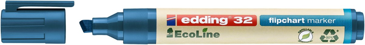 edding 32 EcoLine Flipchartmarker blau, Keilspitze 1-5 mm (Art.-Nr.: 4-32003)