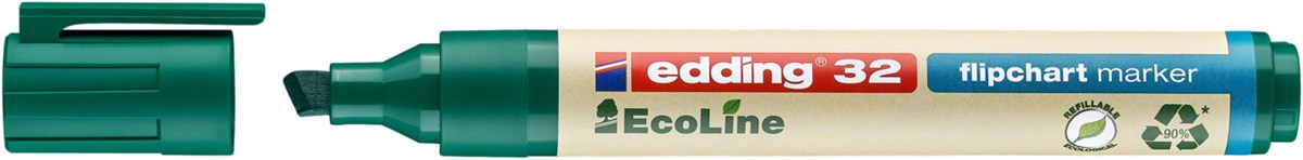 edding 32 EcoLine Flipchartmarker grün, Keilspitze 1-5 mm (Art.-Nr.: 4-32004)