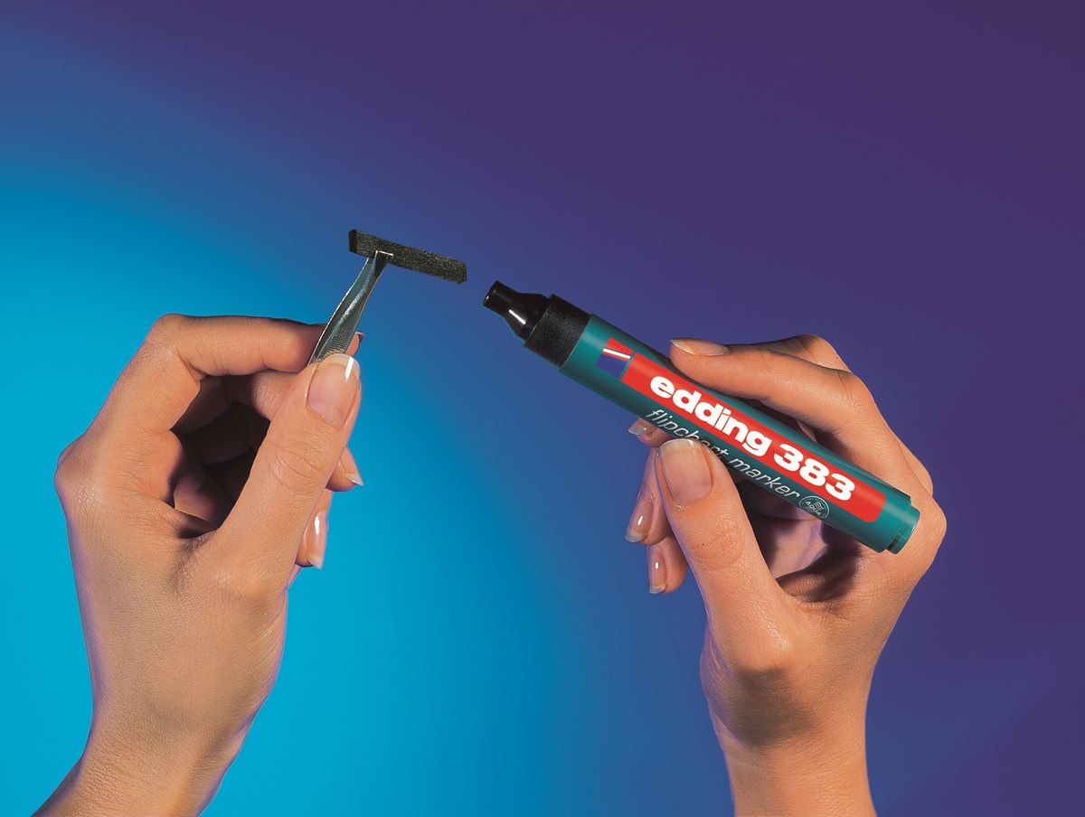 edding 32/383 N Ersatzspitzen für Flipchartmarker, Keilspitze 1-5 mm, 10 Stück (Art.-Nr.: 4-32383N)