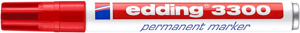 edding 3300 Permanentmarker rot, Keilspitze 1-5 mm (Art.-Nr.: 4-3300002)