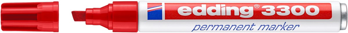 edding 3300 Permanentmarker rot, Keilspitze 1-5 mm (Art.-Nr.: 4-3300002)