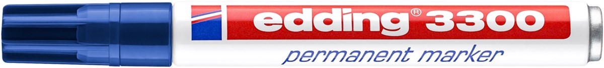 edding 3300 Permanentmarker blau, Keilspitze 1-5 mm (Art.-Nr.: 4-3300003)