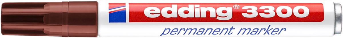 edding 3300 Permanentmarker braun, Keilspitze 1-5 mm (Art.-Nr.: 4-3300007)