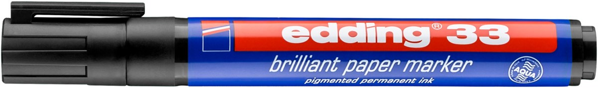 edding 33 Brilliant-Papiermarker schwarz, Keilspitze 1-5 mm (Art.-Nr.: 4-33001)