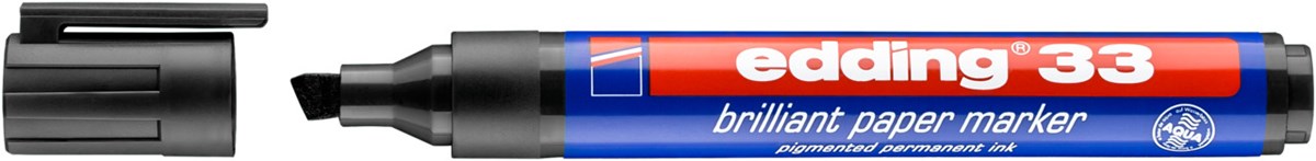 edding 33 Brilliant-Papiermarker schwarz, Keilspitze 1-5 mm (Art.-Nr.: 4-33001)