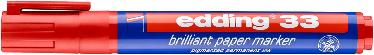 edding 33 Brilliant-Papiermarker rot, Keilspitze 1-5 mm (Art.-Nr.: 4-33002)