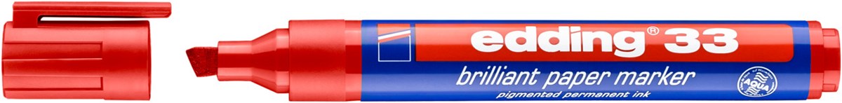 edding 33 Brilliant-Papiermarker rot, Keilspitze 1-5 mm (Art.-Nr.: 4-33002)