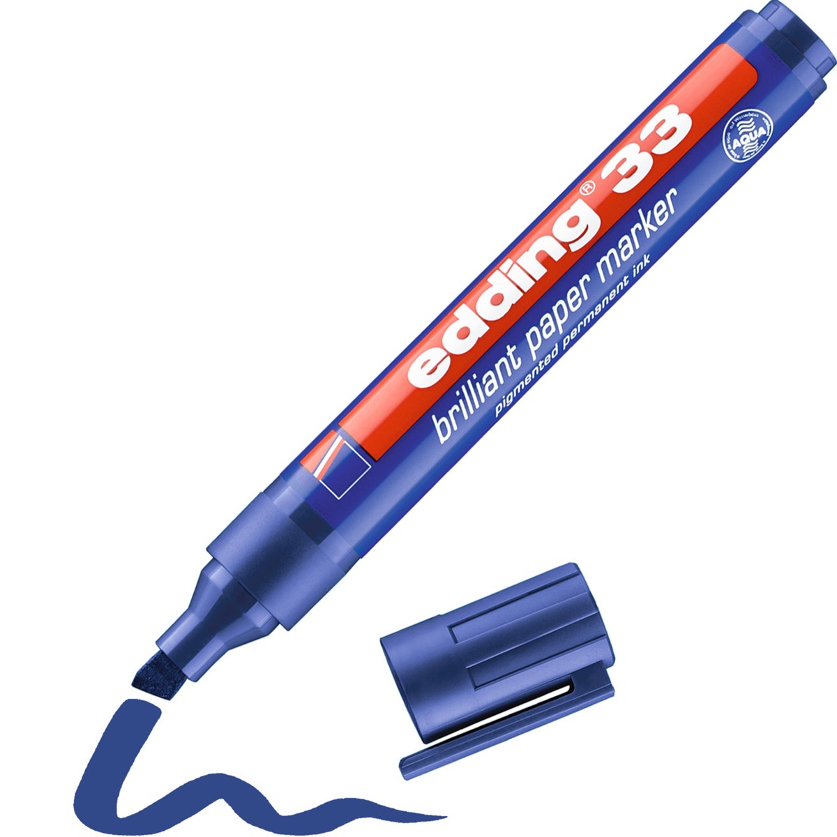edding 33 Brilliant-Papiermarker blau, Keilspitze 1-5 mm (Art.-Nr.: 4-33003)