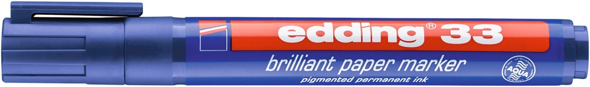 edding 33 Brilliant-Papiermarker blau, Keilspitze 1-5 mm (Art.-Nr.: 4-33003)