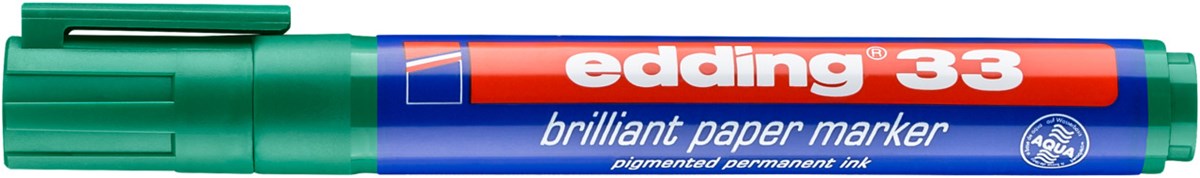edding 33 Brilliant-Papiermarker grün, Keilspitze 1-5 mm (Art.-Nr.: 4-33004)