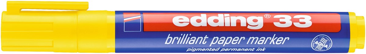 edding 33 Brilliant-Papiermarker gelb, Keilspitze 1-5 mm (Art.-Nr.: 4-33005)