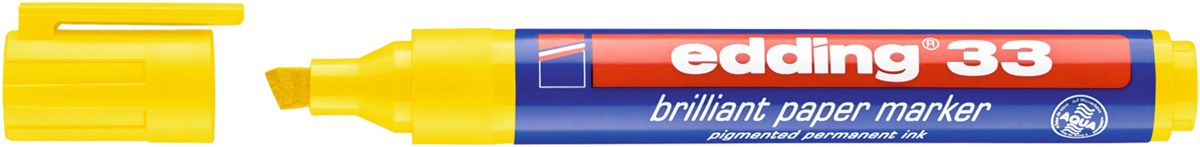 edding 33 Brilliant-Papiermarker gelb, Keilspitze 1-5 mm (Art.-Nr.: 4-33005)