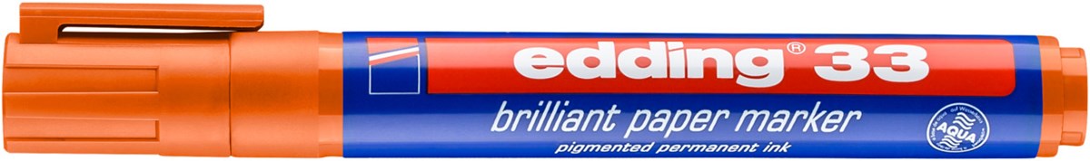 edding 33 Brilliant-Papiermarker orange, Keilspitze 1-5 mm (Art.-Nr.: 4-33006)
