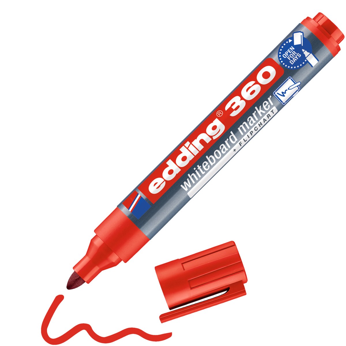 edding 360 Whiteboardmarker rot, Rundspitze 1,5-3 mm (Art.-Nr.: 4-360002)