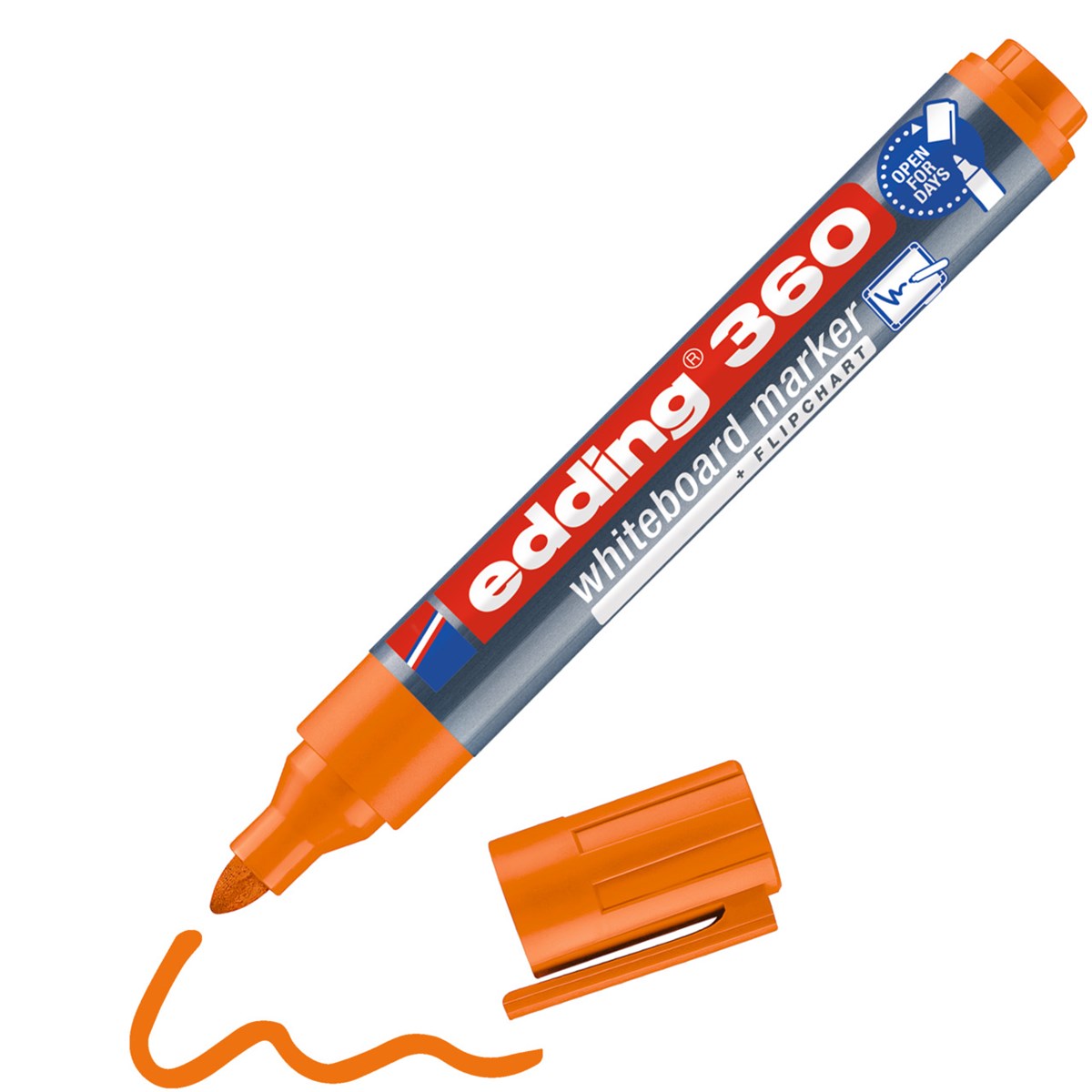 edding 360 Whiteboardmarker orange, Rundspitze 1,5-3 mm (Art.-Nr.: 4-360006)