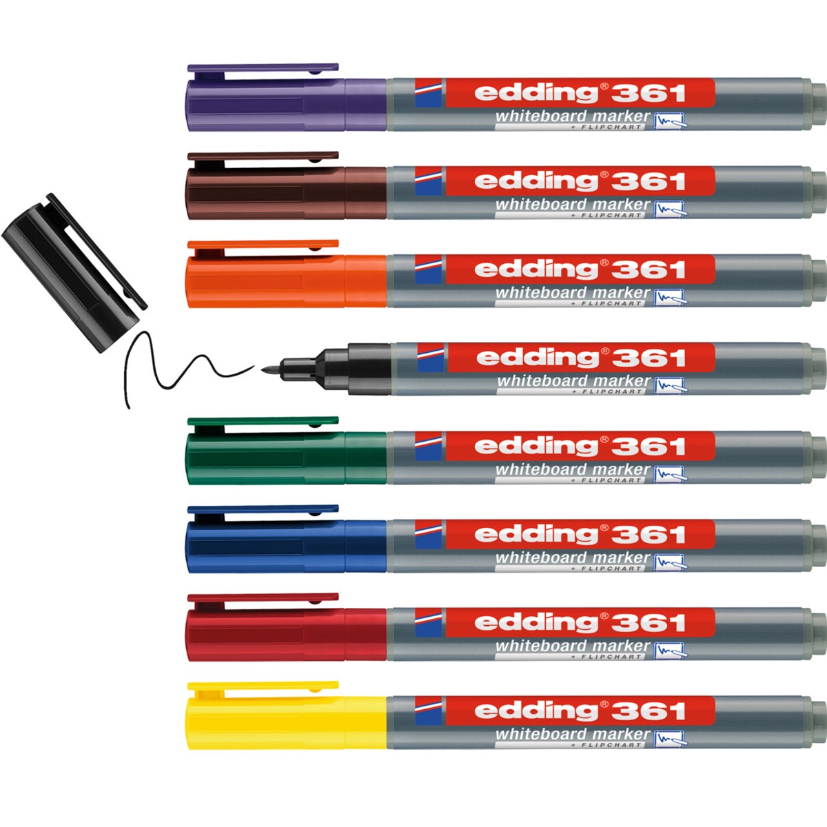 edding 361 Whiteboardmarker 8er Set sortiert, Rundspitze 1 mm (Art.-Nr.: 4-361-8)