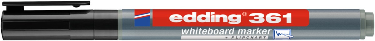 edding 361 Whiteboardmarker schwarz, Rundspitze 1 mm (Art.-Nr.: 4-361001)