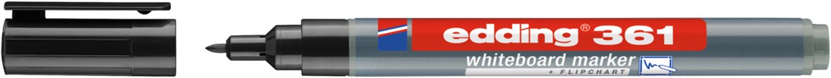 edding 361 Whiteboardmarker schwarz, Rundspitze 1 mm (Art.-Nr.: 4-361001)