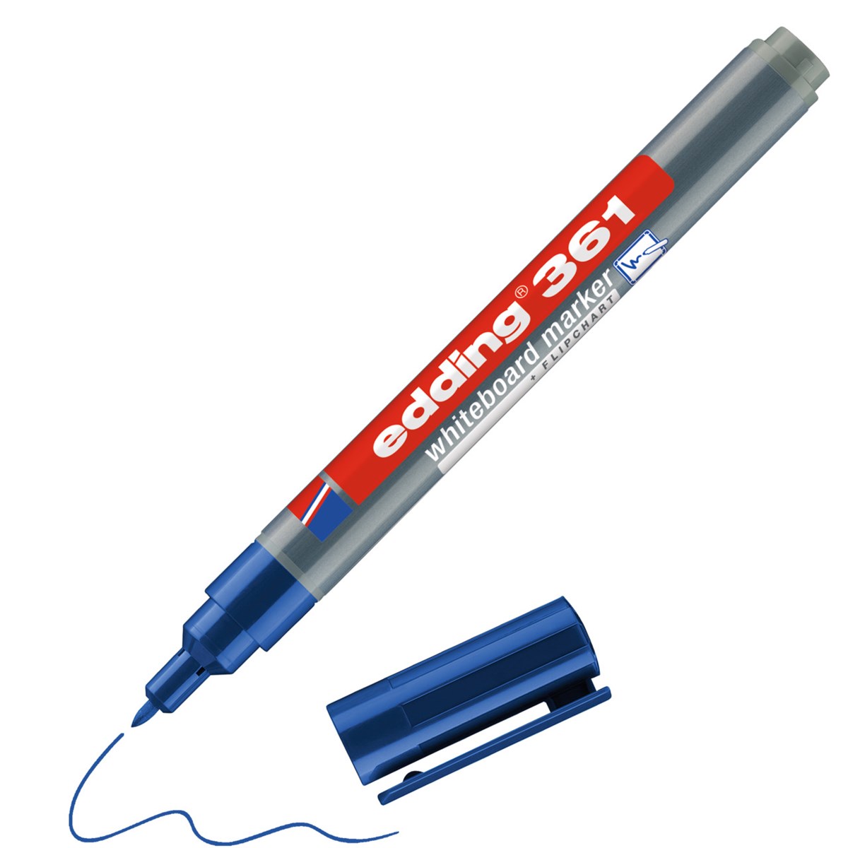 edding 361 Whiteboardmarker blau, Rundspitze 1 mm (Art.-Nr.: 4-361003)